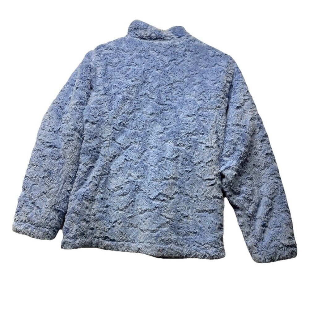 The North Face Jacket Girls XL 18 Blue Reversible Mossbud Swirl Fleece - Picture 6 of 8